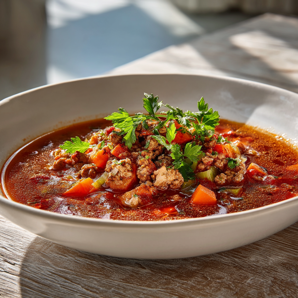 cozy hamburger soup recipe